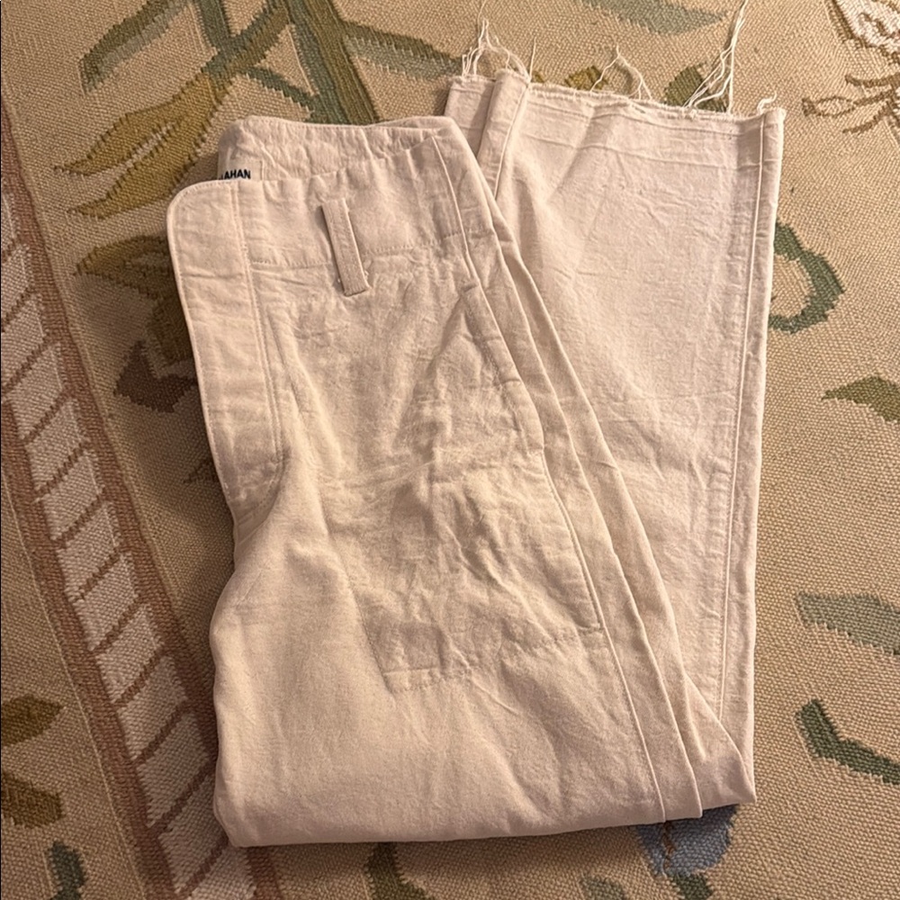 Caron Callahan Cotton Canvas High Waist Pants